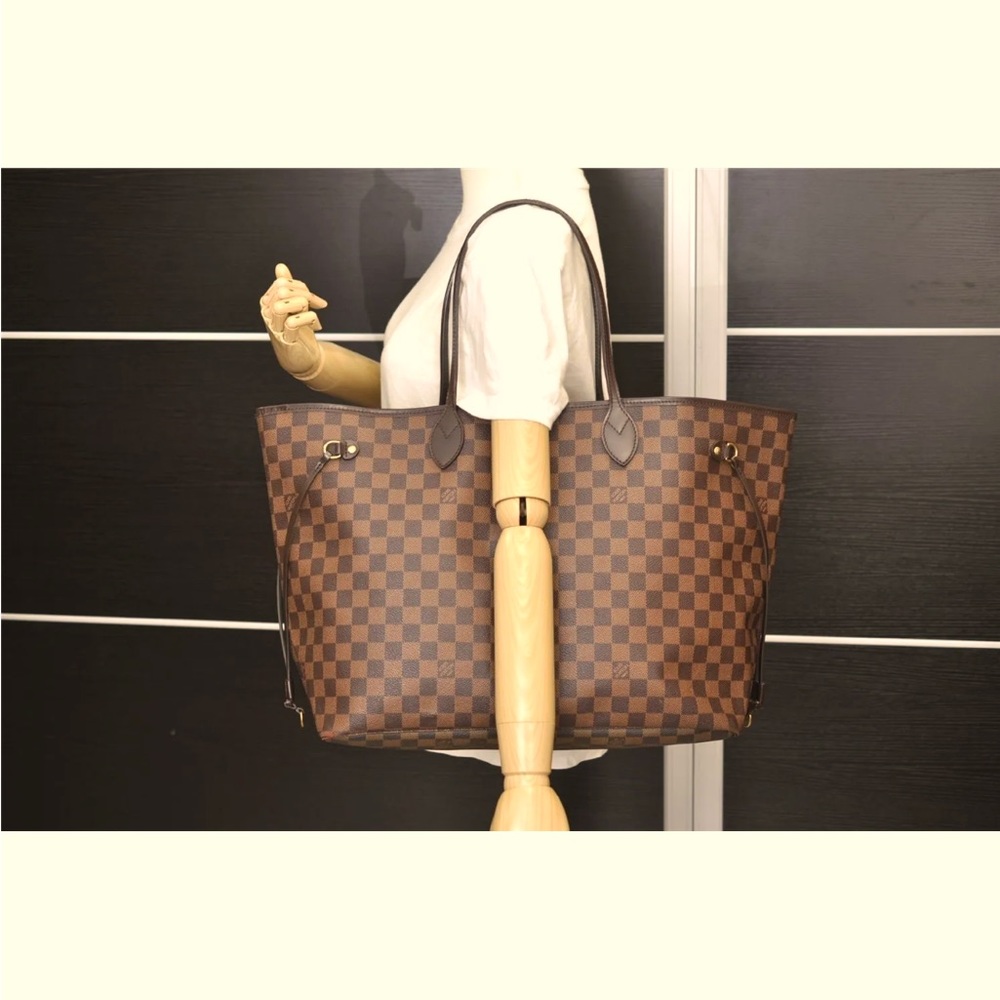 💯AUTHENTIC LOUIS VUITTON DAMIER EBENE NEVERFULL GM - Picture 2 of 16